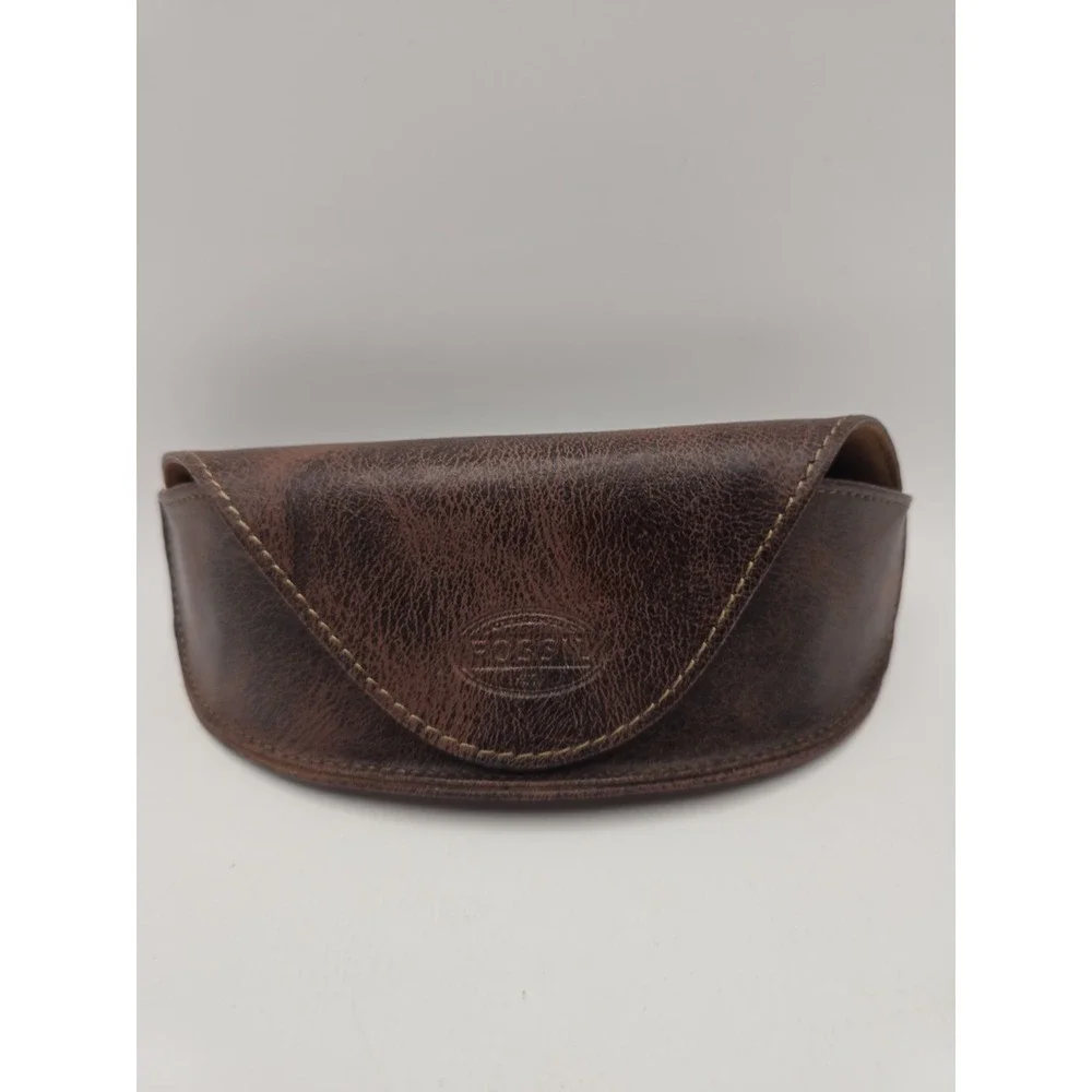 Fossil Brown Leather Soft Glasses Case